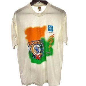 New York Life XL T-shirt Vintage USA Made White 50 Years 1997 Single Stitch